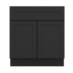J&K Charcoal E2 Vanity Base Sink Door/False Drawer 30" W x 33" H x 21" D
