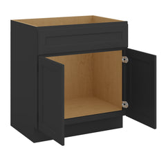 J&K Charcoal E2 Vanity Base Sink Door/False Drawer 30" W x 33" H x 21" D