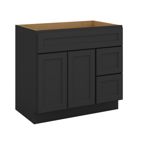 J&K Charcoal E2 Vanity Sink Combo 36" W x 33" H x 21" D