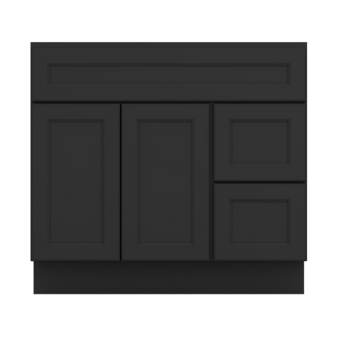 J&K Charcoal E2 Vanity Sink Combo 36" W x 33" H x 21" D