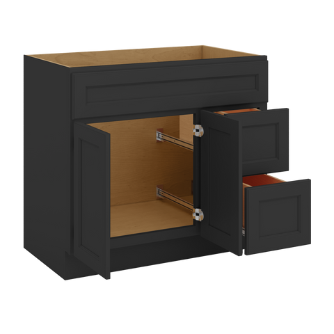 J&K Charcoal E2 Vanity Sink Combo 36" W x 33" H x 21" D