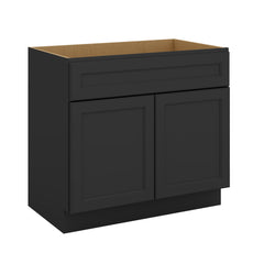 J&K Charcoal E2 Vanity Base Sink Door/False Drawer 36" W x 33" H x 21" D