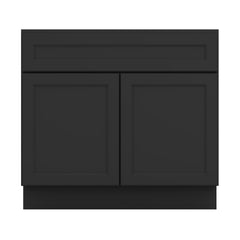 J&K Charcoal E2 Vanity Base Sink Door/False Drawer 36" W x 33" H x 21" D