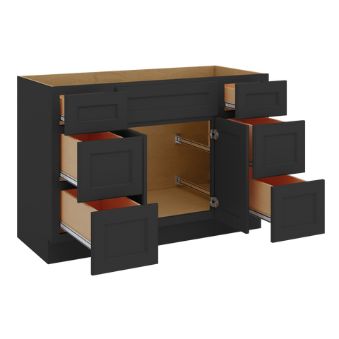 J&K Charcoal E2 Vanity Sink Combo 48" W x 33" H x 21" D