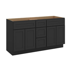 J&K Charcoal E2 Vanity Sink Combo 60" W x 33" H x 21" D