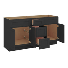 J&K Charcoal E2 Vanity Sink Combo 60" W x 33" H x 21" D