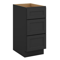 J&K Charcoal E2 Vanity 3 Drawer Base 15" W x 33" H x 21" D