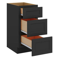 J&K Charcoal E2 Vanity 3 Drawer Base 15" W x 33" H x 21" D