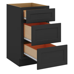 J&K Charcoal E2 Vanity 3 Drawer Base 18" W x 33" H x 21" D