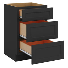J&K Charcoal E2 Vanity 3 Drawer Base 21" W x 33" H x 21" D
