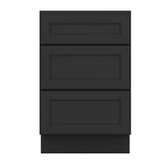 J&K Charcoal E2 Vanity 3 Drawer Base 24" W x 33" H x 21" D