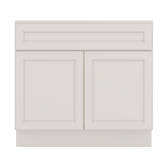 J&K Dove E1 Vanity Base Sink Door/False Drawer 36" W x 33" H x 21" D