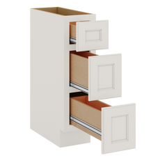 J&K Dove E1 Vanity 3 Drawer Base 09" W x 33" H x 21" D