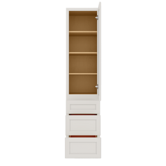 J&K Dove E1 Vanity Linen with bottom Drawers 18" W x 81" H x 24" D