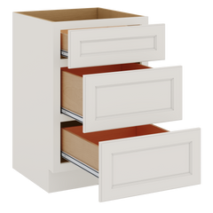 J&K Dove E1 Vanity 3 Drawer Base 21" W x 33" H x 21" D