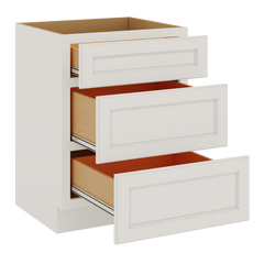 J&K Dove E1 Vanity 3 Drawer Base 24" W x 33" H x 21" D