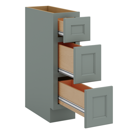 J&K Sage E3 Vanity 3 Drawer Base 09" W x 33" H x 21" D