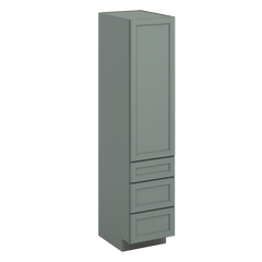 J&K Sage E3 Vanity Linen with bottom Drawers 18" W x 81" H x 24" D