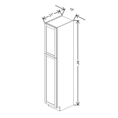 Wolf Classic Grantley White Paint 18"W X 84"H X 21"D Linen Cabinet