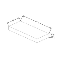 Fabuwood Ovela Catalina Nocce 1 24" W x 2 1/2" H x 10" D Timber Floating Shelf with LED