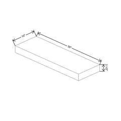 Fabuwood Illume Tuscany Como Ash 2 30" W x 2 1/2" H x 10" D Black Matte Floating Shelf with LED