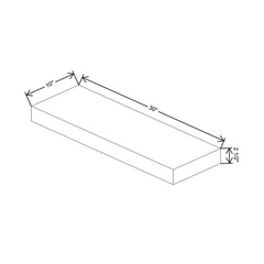 Fabuwood Ovela Catalina Frappe 1 30" W x 2 1/2" H x 10" D Timber Floating Shelf with LED
