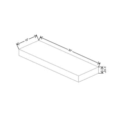 Fabuwood Illume Tuscany Como Ash 2 30" W x 2 1/2" H x 10" D Walnut Floating Shelf with LED