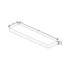 Fabuwood Ovela Catalina Ice Cream 1 42" W x 2 1/2" H x 10" D Timber Floating Shelf with LED