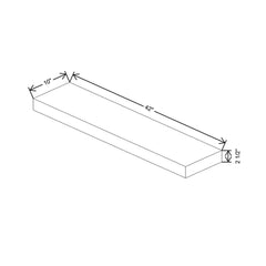 Fabuwood Illume Catalina Grigio Gloss 42" W x 2 1/2" H x 10" D Walnut Floating Shelf with LED