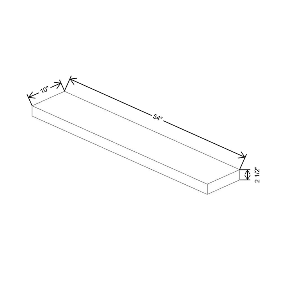 Fabuwood Illume Tuscany Muratti 1 54" W x 2 1/2" H x 10" D Timber Floating Shelf with LED