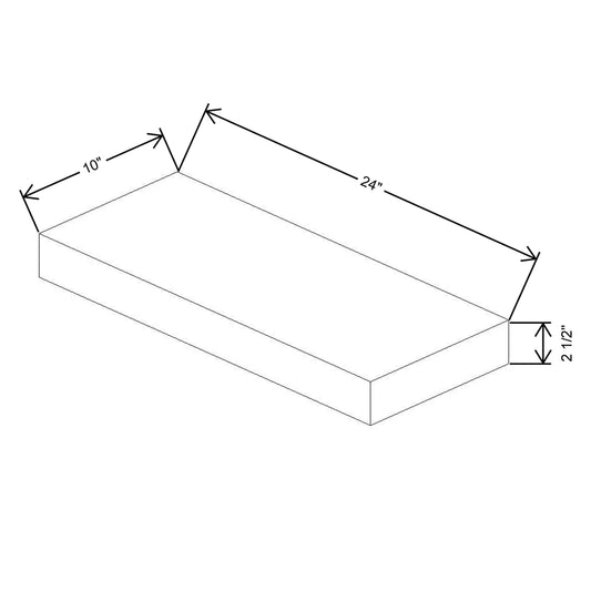 Fabuwood Quest Metro Frost Floating Shelf 24"W x 10"D x 2.5"T with LED