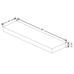 Fabuwood Allure Fusion Timber 36" W X 2 1/2" H X 10" D Timber Floating Shelf With LED