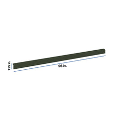 Modernform Cabinet Slim Sage Green 96" W X 1 1/2" H X 1 1/2" D Bottom Light Rail