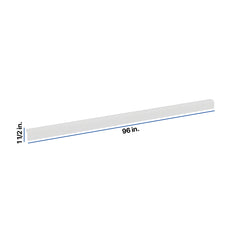 Modernform Cabinet White Shaker 96" W X 1 1/2" H X 1 1/2" D Bottom Light Rail