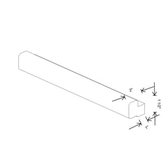 Fabuwood Ovela Catalina Frappe 1 96" W X 1 1/2" H X 3/4" D Light Rail Molding
