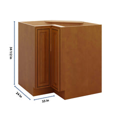 J&K Mocha Glazed K10 Base Corner 90 Lazy Susan - 33" W