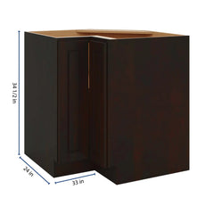 J&K Espresso K8 Base Corner 90 Lazy Susan - 33" W