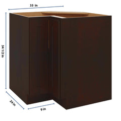 J&K Java Coffee S1 Base Corner 90 Lazy Susan - 33" W