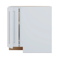 J&K White Shaker S8 Base Corner 90 Lazy Susan - 33" W