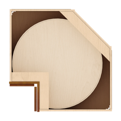 J&K Mocha Glazed K10 Base Corner 90 Lazy Susan - 33" W