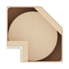 J&K Pearl Glazed H9 Base Corner 90 Lazy Susan - 33" W