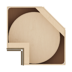 J&K Hazel H8 Base Corner 90 Lazy Susan - 33" W
