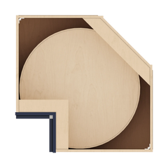 J&K Naval B7 Base Corner 90 Lazy Susan - 33" W