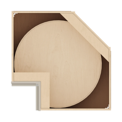 J&K Pebble B6 Base Corner 90 Lazy Susan - 33" W