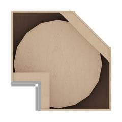 J&K Castle Grey S5 Base Corner 90 Lazy Susan - 33" W