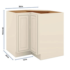 J&K Pearl Glazed H9 Base Corner 90 Lazy Susan - 36" W