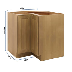 J&K Butterscotch B8 Base Corner 90 Lazy Susan - 36" W