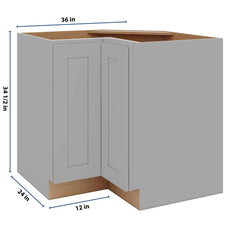 J&K Castle Grey S5 Base Corner 90 Lazy Susan - 36" W