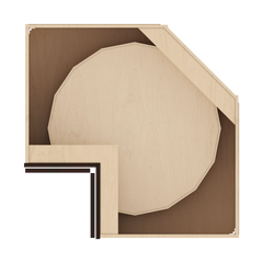 J&K Java Coffee S1 Base Corner 90 Lazy Susan - 36" W