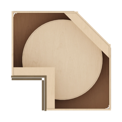 J&K Hazel H8 Base Corner 90 Lazy Susan - 36" W